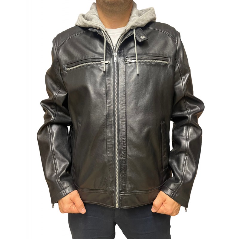 ID-4564 ΑΝΔΡΙΚΟ ΔΕΡΜΑΤΙΝΟ ΜΠΟΥΦΑΝ ΜΑΥΡΟ