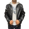 ID-4564 MENS BLACK LEATHER JACKET