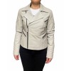 AW23-70 WOMENS LEATHER JACKET WHITE
