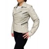 AW23-70 WOMENS LEATHER JACKET WHITE