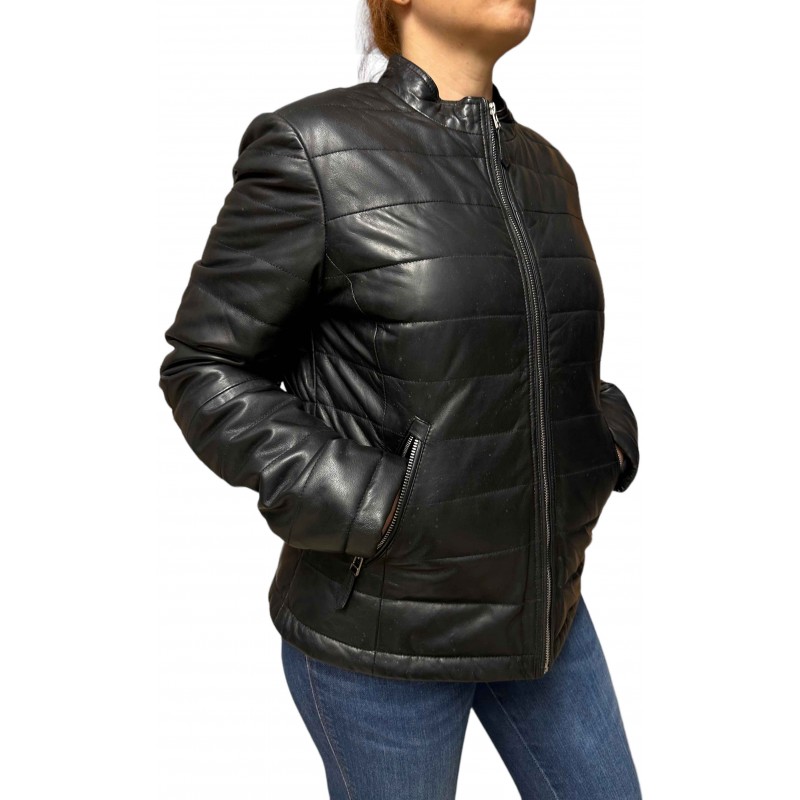PADDED ΓΥΝΑΙΚΕΙΟ ΔΕΡΜΑΤΙΝΟ BIKER ΜΑΥΡΟ PADDED ΓΥΝΑΙΚΕΙΟ ΔΕΡΜΑΤΙΝΟ BIKER ΜΑΥΡΟ