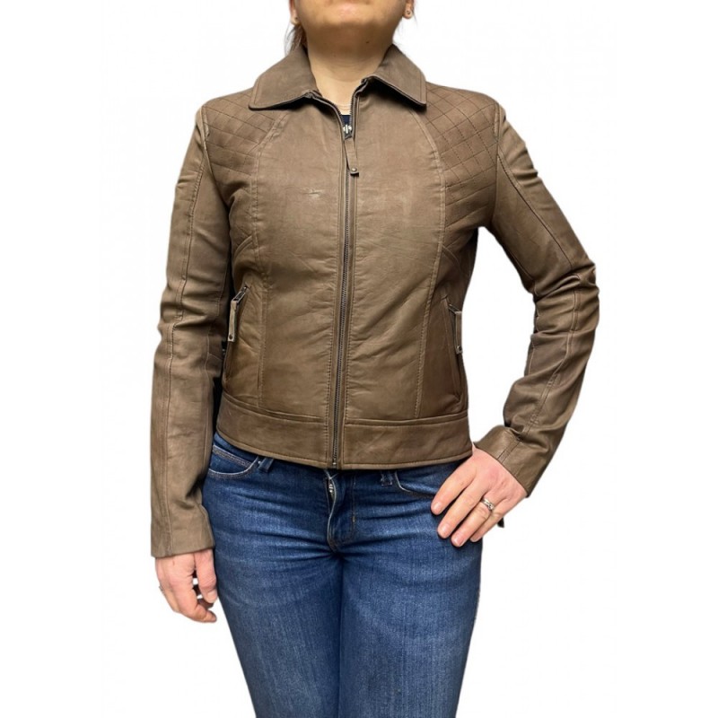 TRISTA VINT ΓΥΝΑΙΚΕΙΟ ΔΕΡΜΑΤΙΝΟ BIKER ΚΑΦΕ TRISTA VINT ΓΥΝΑΙΚΕΙΟ ΔΕΡΜΑΤΙΝΟ BIKER ΚΑΦΕ