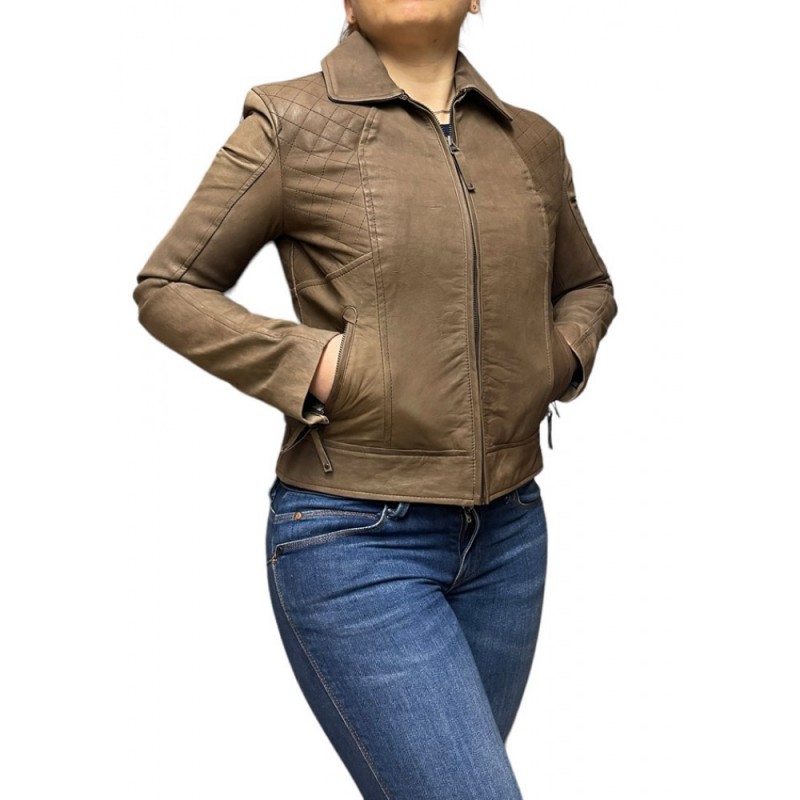 TRISTA VINT ΓΥΝΑΙΚΕΙΟ ΔΕΡΜΑΤΙΝΟ BIKER ΚΑΦΕ TRISTA VINT ΓΥΝΑΙΚΕΙΟ ΔΕΡΜΑΤΙΝΟ BIKER ΚΑΦΕ