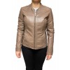 AW23-73-TAUPE WOMEN'S LEATHER BIKER JACKET