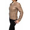 AW23-73-TAUPE WOMEN'S LEATHER BIKER JACKET