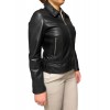 AW23-76-BLACK WOMENS CROPPED LEATHER JACKET