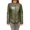 NEW BO-ABIGAIL WOMENS LEATHER JACKET OLIVE