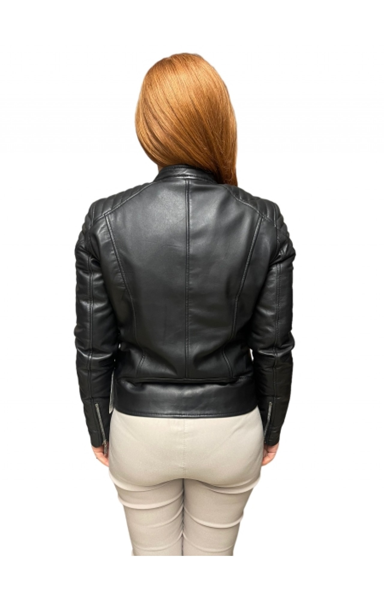 BO-TEXAS WOMENS BLACK LEATHER JACKET