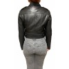 CRIMSON-BLACK WOMENS LEATHER JACKET