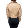 CRIMSON-PEACH WOMENS LEATHER JACKET