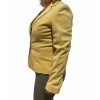 14032-L WOMENS LEATHER BLAZER  JACKET BEIGE