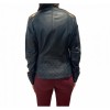 MARKOS LEATHER 33059 WOMEN'S BIKER LEATHER JACKET BLUE 