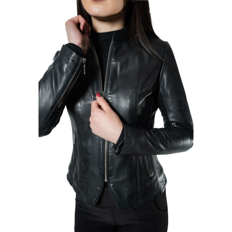 BO-ABIGAIL BLACK ΓΥΝΑΙΚΕΙΟ ΔΕΡΜΑΤΙΝΟ ΜΠΟΥΦΑΝ ΜΑΥΡΟ