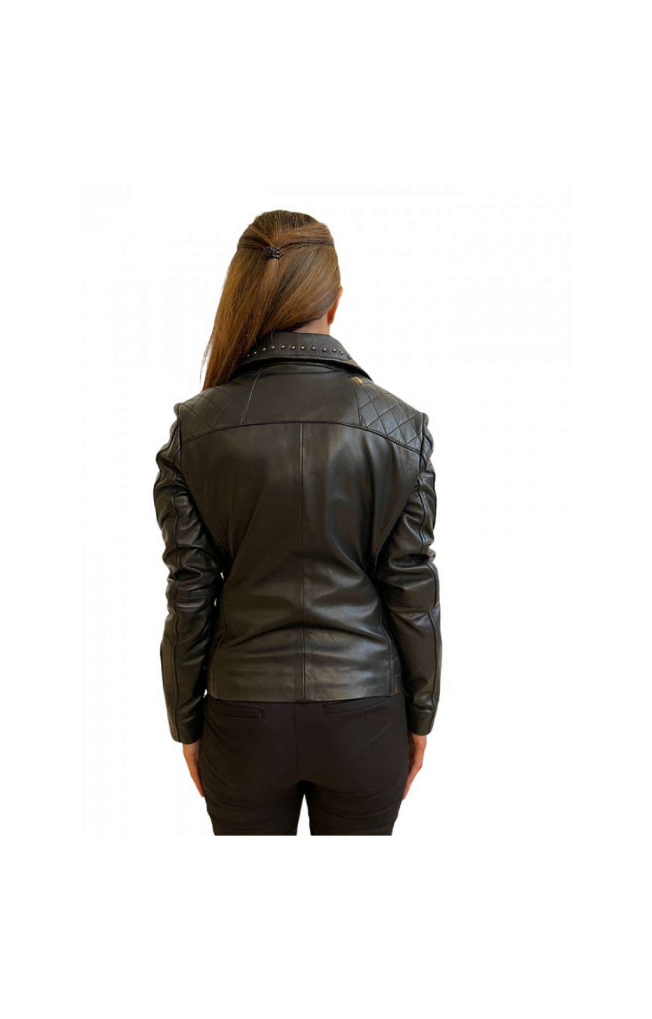 MARKOS LEATHER BO-ADELA WOMENS BIKER LEATHER JACKET BLACK 