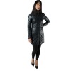 BO-PATRIZIA WOMENS LEATHER SEMI-COAT BLACK