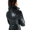 BO-PATRIZIA WOMENS LEATHER SEMI-COAT BLACK