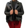 BO-TYLER WOMENS LEATHER JACKET BLACK 