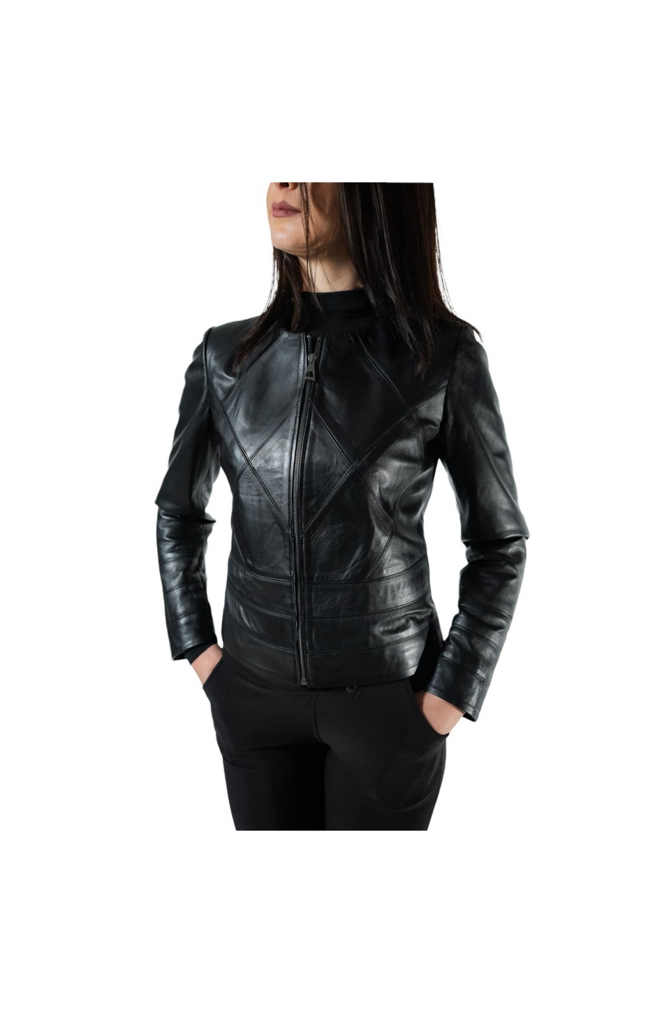 MARKOS LEATHER B-5041 WOMENS LEATHER BLACK JACKET 