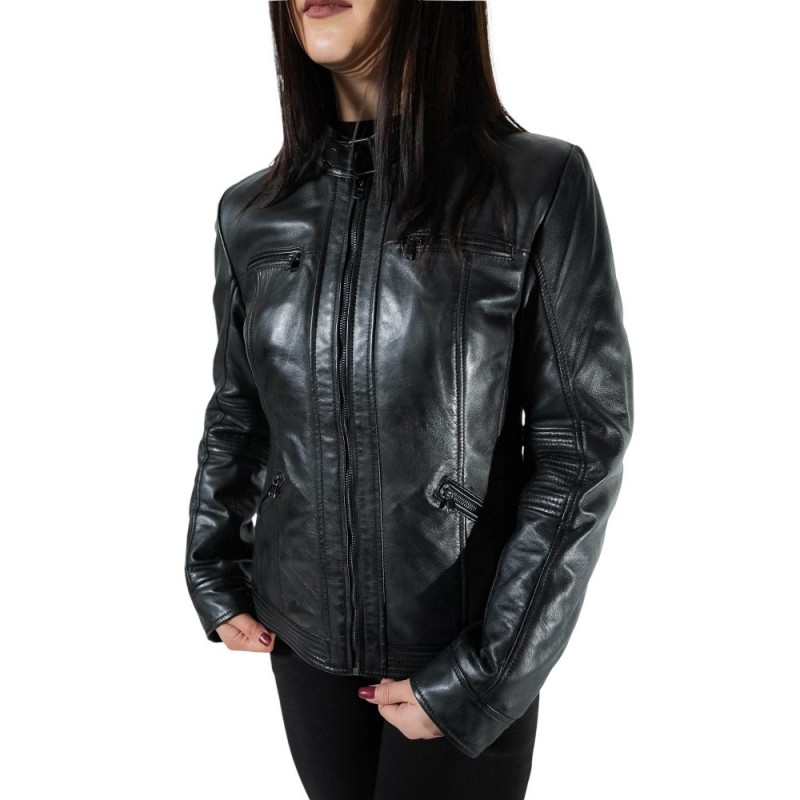 ΓΥΝΑΙΚΕΙΟ ΔΕΡΜΑΤΙΝΟ ΜΠΟΥΦΑΝ IN-11 ΜΑΥΡΟ