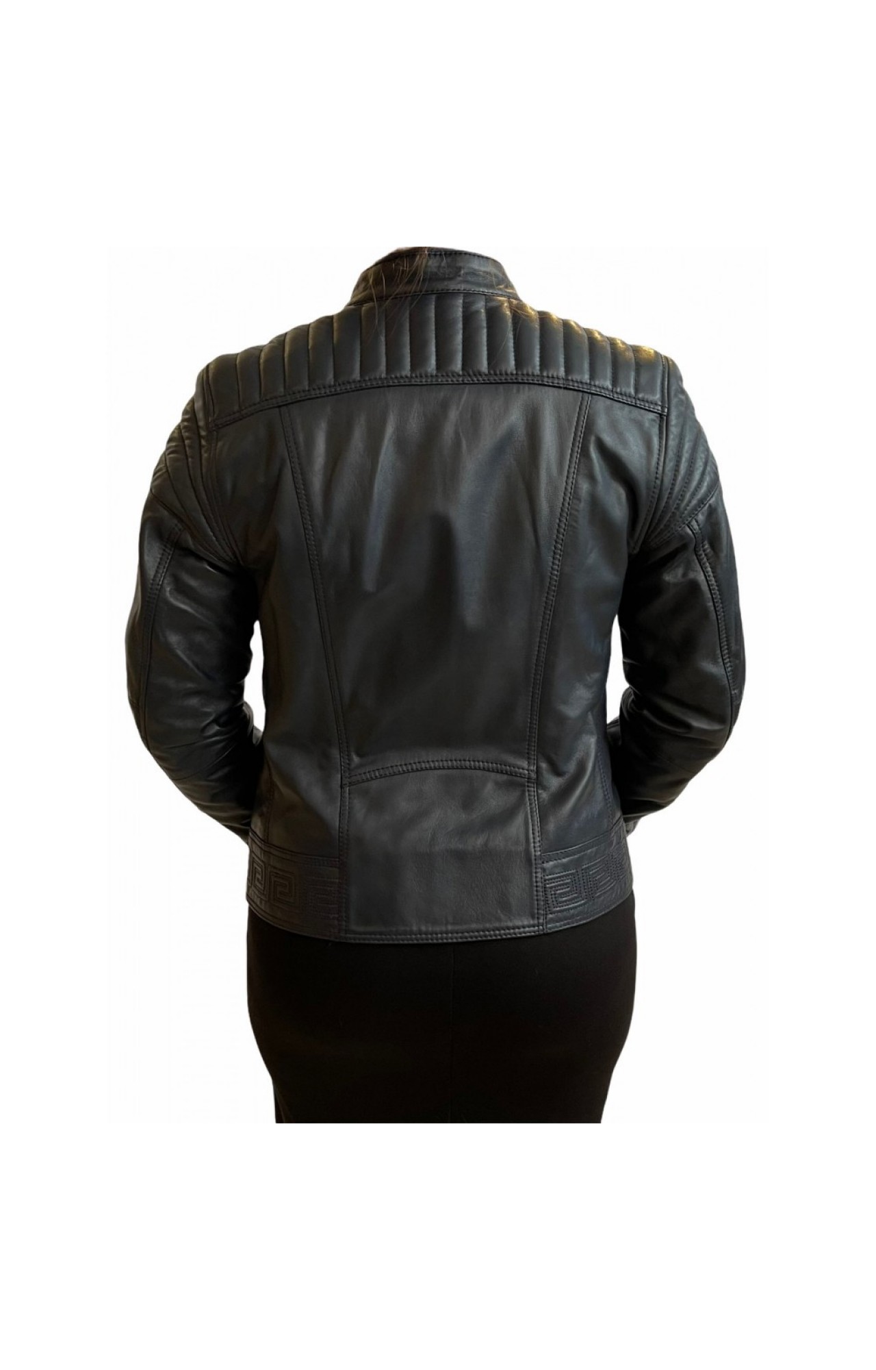 MARKOS LEATHER R-8380 ΓΥΝΑΙΚΕΙΟ ΔΕΡΜΑΤΙΝΟ BIKER ΜΠΛΕ