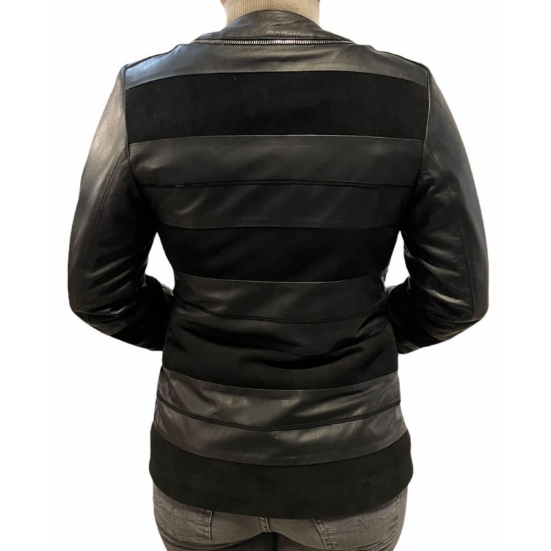 V-83 ΓΥΝΑΙΚΕΙΟ ΔΕΡΜΑΤΙΝΟ ΜΕΣΑΤΟ ΤΥΠΟΥ CHANEL ΜΑΥΡΟ