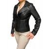 MUFFIN-BLACK WOMENS LEATHER JACKET