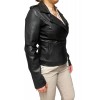 MUFFIN-BLACK WOMENS LEATHER JACKET