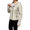 MUFFIN-ECRU WOMENS LEATHER JACKET
