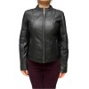 ID-5256 WOMENS BLACK LEATHER JACKET