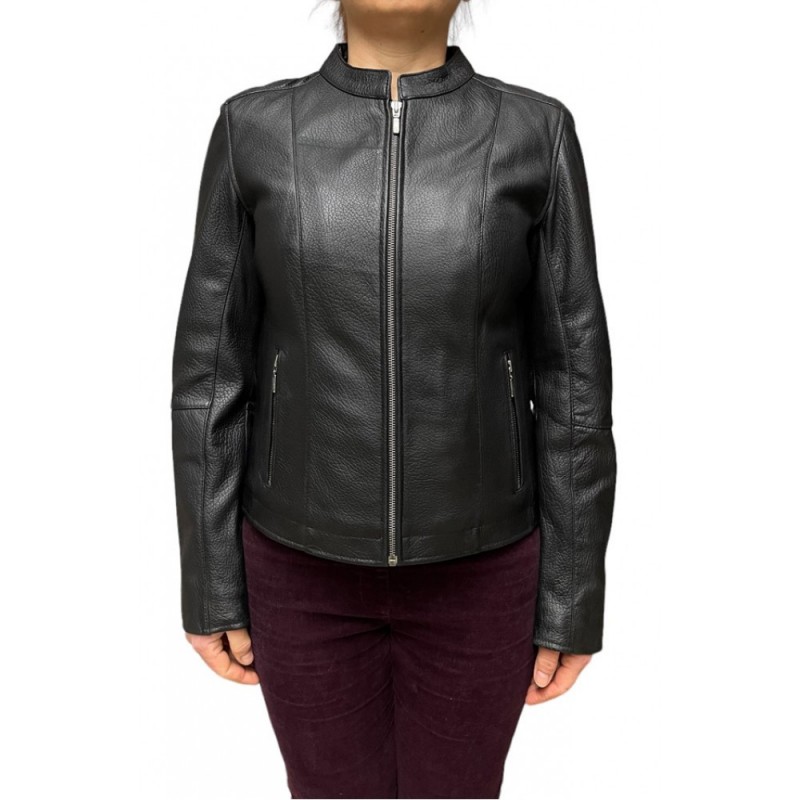 ID-5256 ΓΥΝΑΙΚΕΙΟ ΔΕΡΜΑΤΙΝΟ ΜΠΟΥΦΑΝ ΜΑΥΡΟ