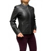ID-5256 WOMENS BLACK LEATHER JACKET