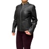ID-5256 WOMENS BLACK LEATHER JACKET
