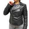 AW23-70-BLACK WOMENS LEATHER JACKET