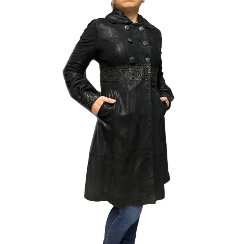 KZ-DC403 ΓΥΝΑΙΚΕΙΑ ΔΕΡΜΑΣΤΙΝΗ ΖΑΚΕΤΑ ΜΑΥΡΗ