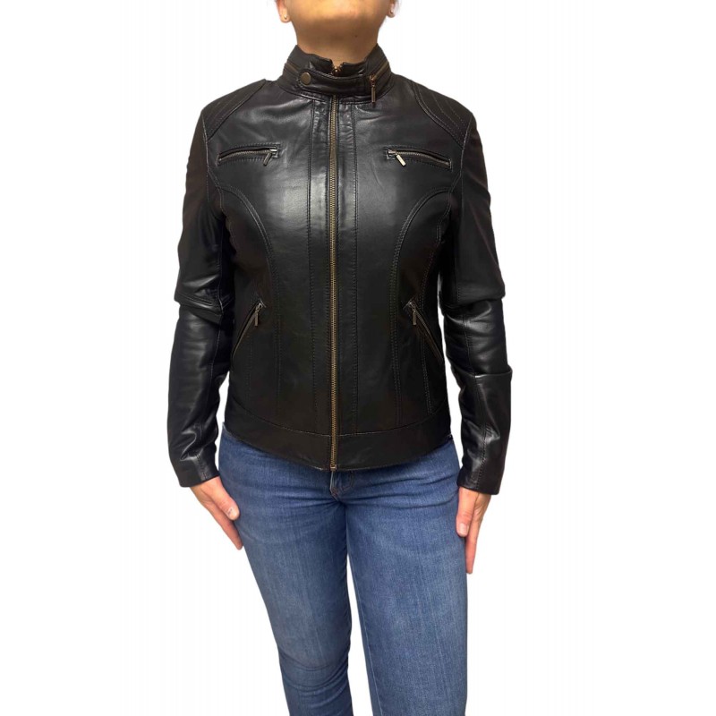 BO-DERBY ΓΥΝΑΙΚΕΙΟ ΔΕΡΜΑΤΙΝΟ BIKER ΜΑΥΡΟ BO-DERBY ΓΥΝΑΙΚΕΙΟ ΔΕΡΜΑΤΙΝΟ BIKER ΜΑΥΡΟ