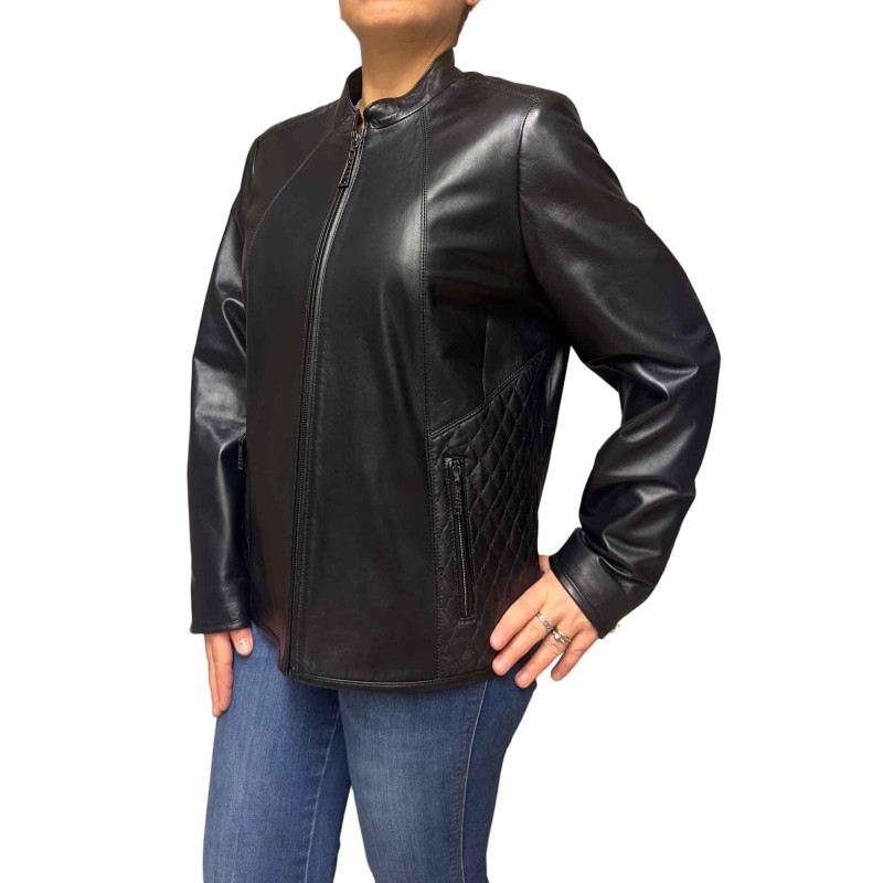 VIOLETA ΓΥΝΑΙΚΕΙΟ ΔΕΡΜΑΤΙΝΟ BIKER ΜΑΥΡΟ VIOLETA ΓΥΝΑΙΚΕΙΟ ΔΕΡΜΑΤΙΝΟ BIKER ΜΑΥΡΟ