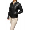 BO-SABRA-BLACK WOMENS BLACK LEATHER JACKET