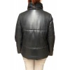 IE1-BLACK WOMENS LEATHER PUFFER JACKET