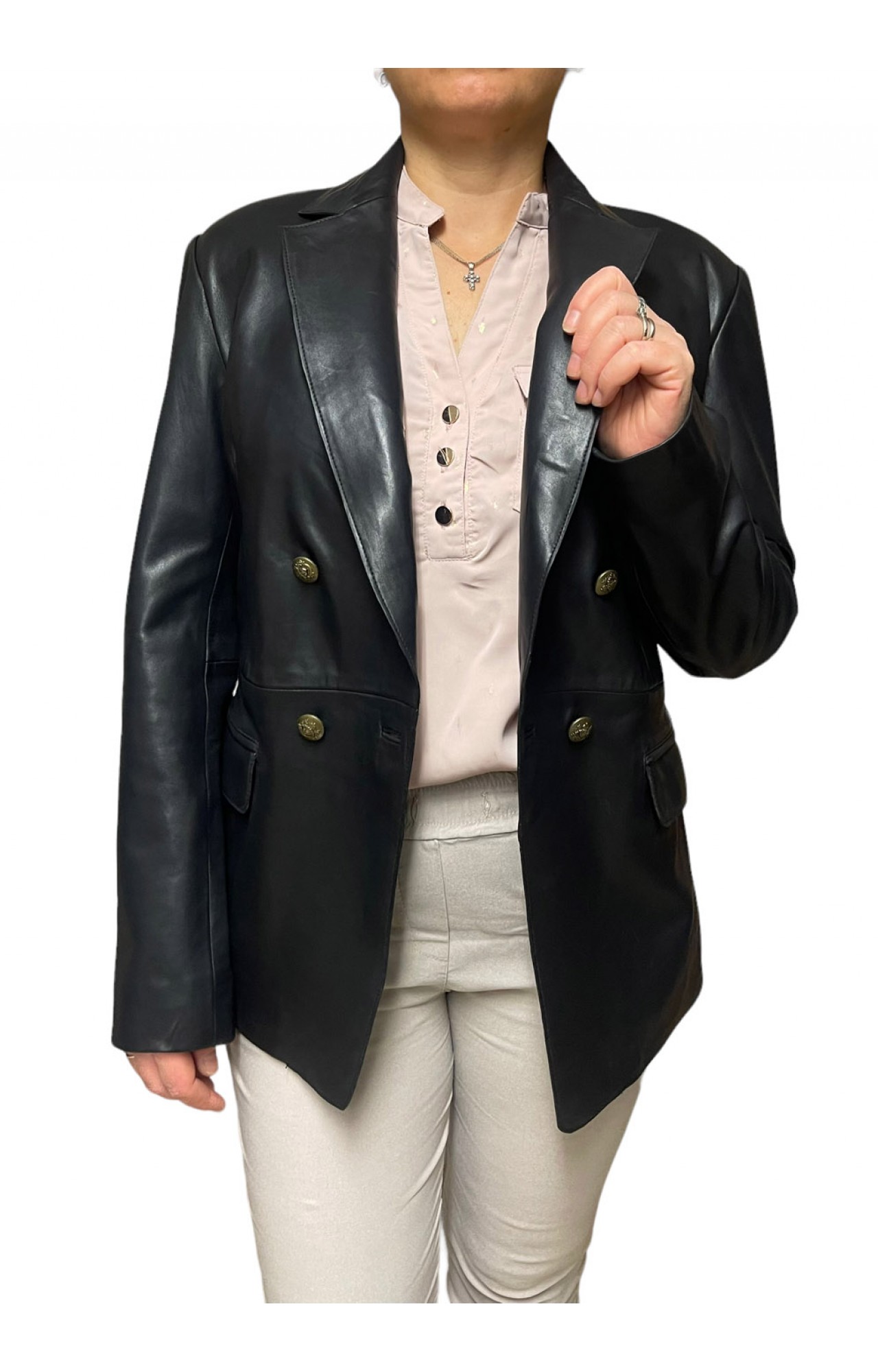 LIFE WOMENS BLACK LEATHER JACKET