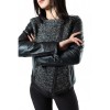 MARKOS LEATHER V-13163 WOMENS LEATHER CHANEL BLACK