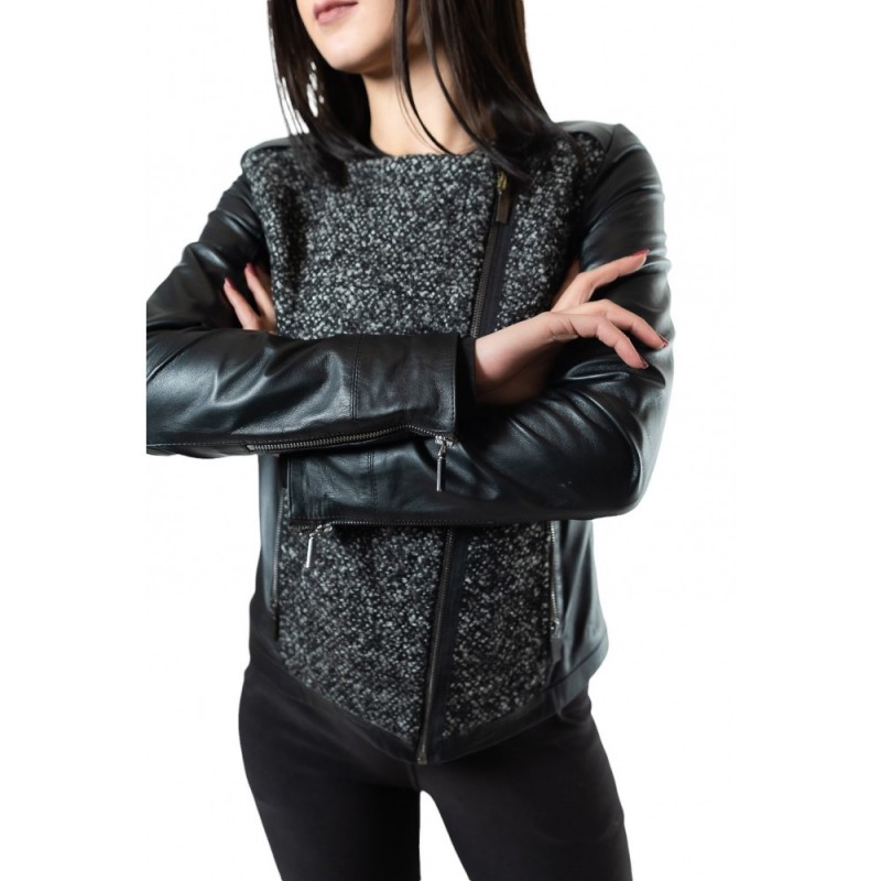 V-13163 ΓΥΝΑΙΚΕΙΟ ΔΕΡΜΑΤΙΝΟ ΜΠΟΥΦΑΝ ΜΑΥΡΟ