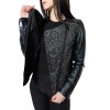 MARKOS LEATHER V-13163 WOMENS LEATHER CHANEL BLACK
