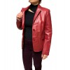 WOMENS LEATHER BLAZER 5116-RED