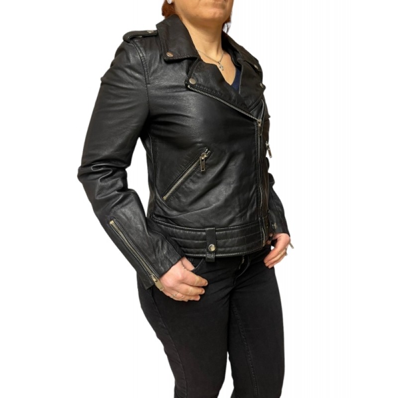 UC-MD86 ΓΥΝΑΙΚΕΙΟ ΔΕΡΜΑΤΙΝΟ ΜΠΟΥΦΑΝ PERFECTO ΜΑΥΡΟ