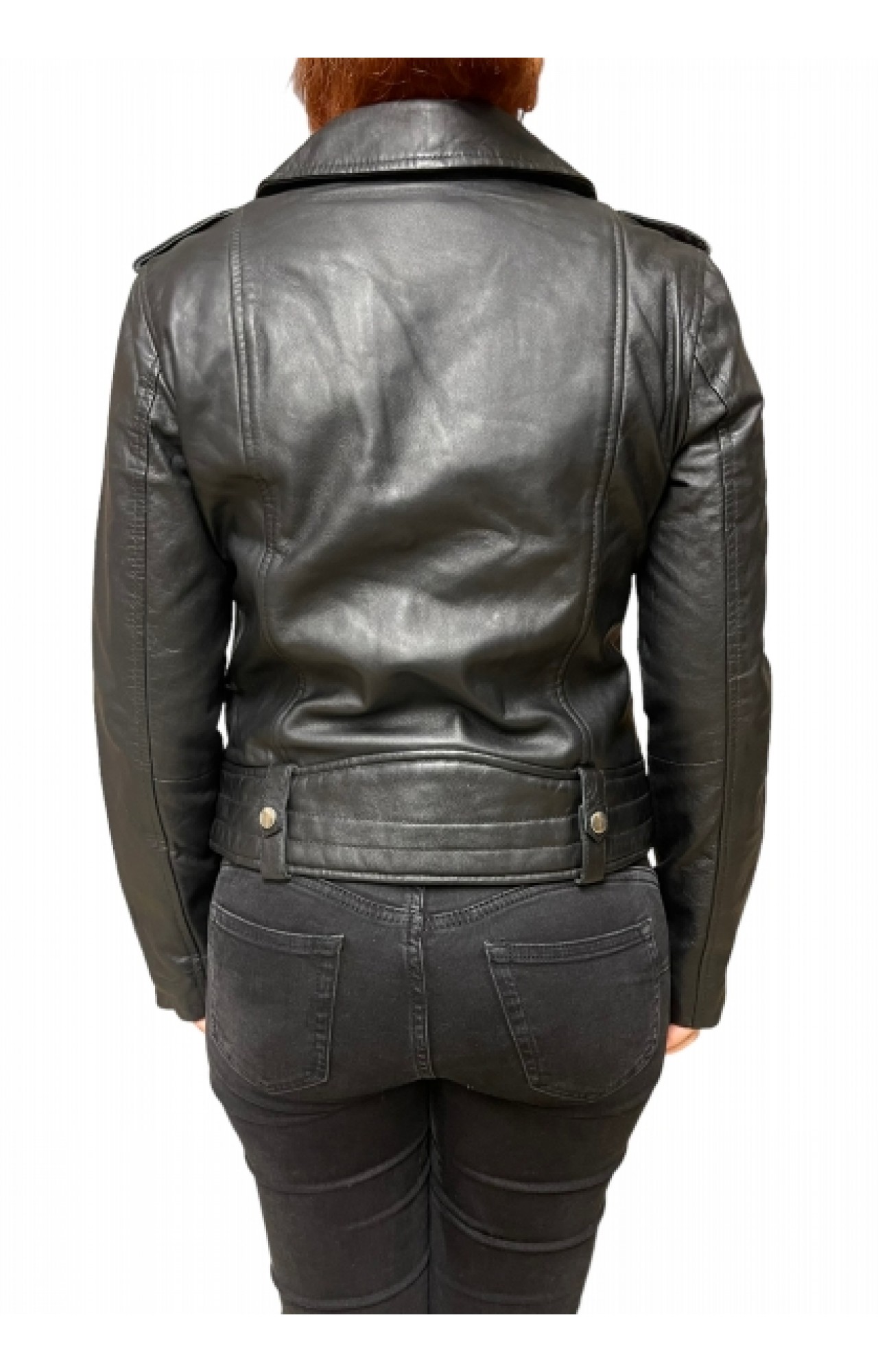 UC-MD86 WOMENS LEATHER JACKET PERFECTO BLACK