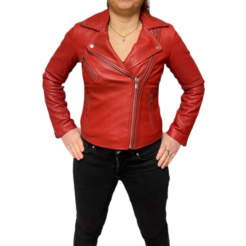 UC-MD87 ΓΥΝΑΙΚΕΙΟ ΔΕΡΜΑΤΙΝΟ ΜΠΟΥΦΑΝ PERFECTO ΚΟΚΚΙΝΟ