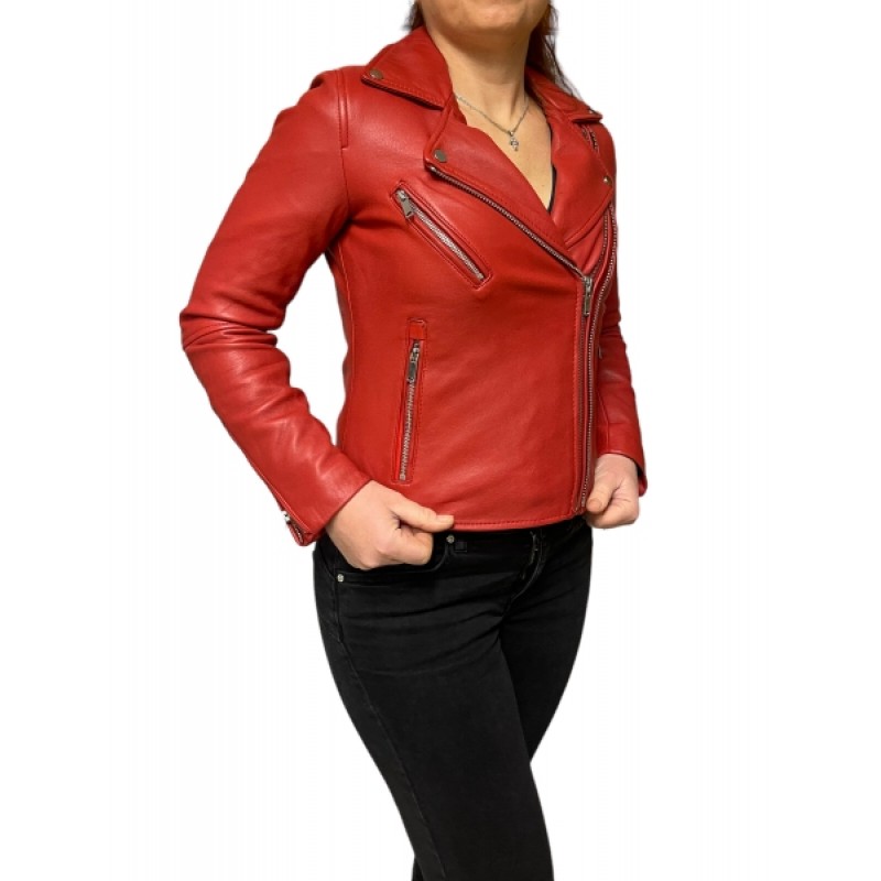 UC-MD87 ΓΥΝΑΙΚΕΙΟ ΔΕΡΜΑΤΙΝΟ ΜΠΟΥΦΑΝ PERFECTO ΚΟΚΚΙΝΟ