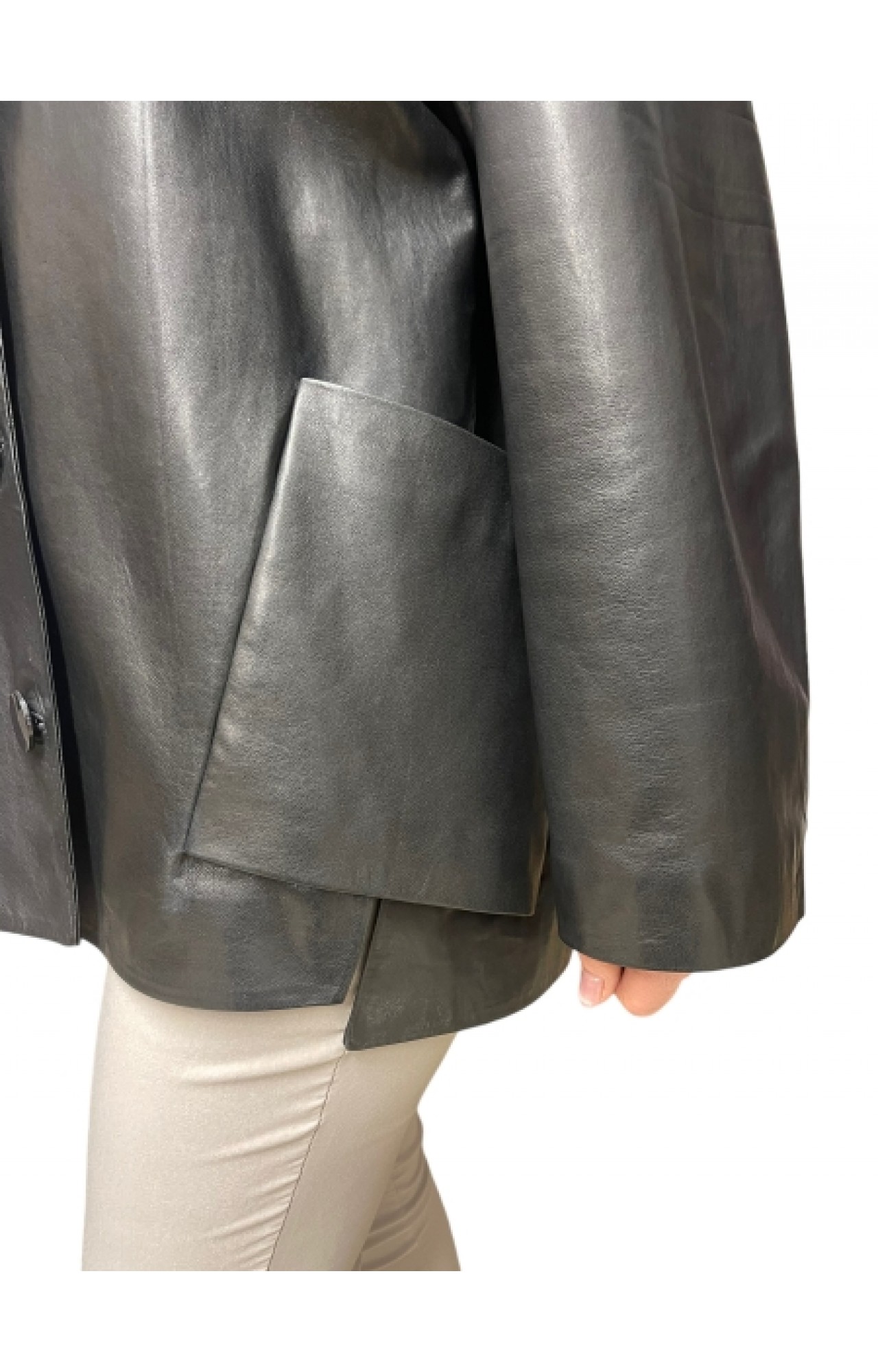 WOMENS LEATHER JACKET BRINDISI BLACK