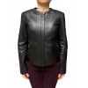 ID-5279 WOMENS LEATHER BIKER-JACKET BLACK