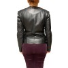 ID-5279 WOMENS LEATHER BIKER-JACKET BLACK